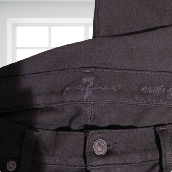 7 For All Mankind Gwenevere Skinny Black Jeans - Size 28 - Mid-Rise, Stretch - Picture 9 of 12